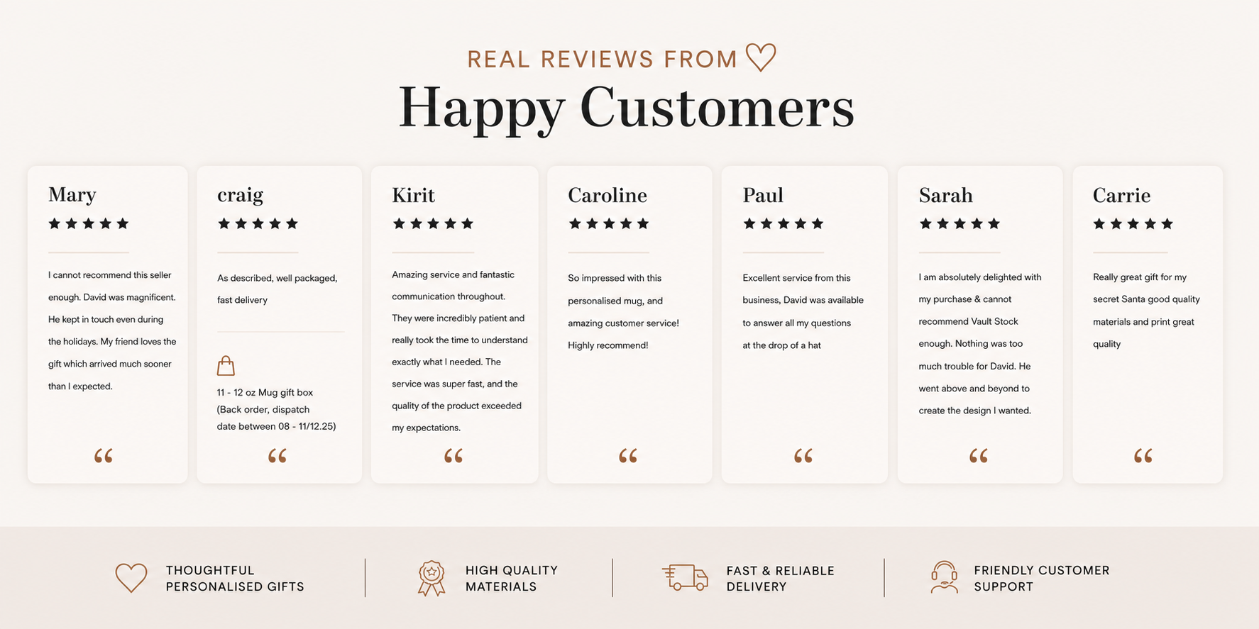 Positive reviews home page